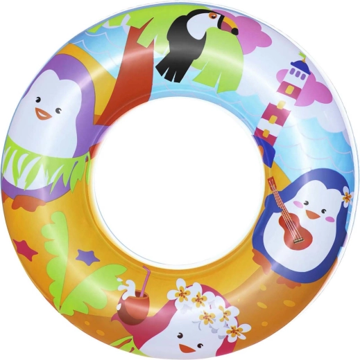 Colac gonflabil pentru copii Bestway cu pinguini, 51 cm