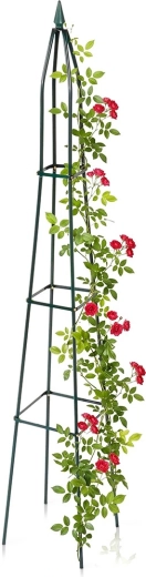 Obelisc de grădină Vilde pentru plante cățărătoare, verde, 190 cm