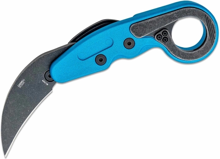 CRKT Provoke Blue Metallic karambit cu deschidere cinematică