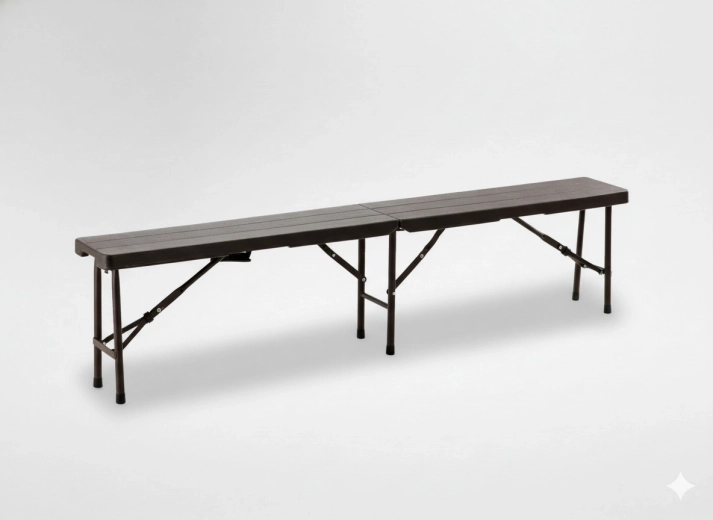 Bancă turistică pliabilă 180 × 25 × 43 cm maro