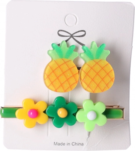 Set de 2 agrafe de păr - ananas