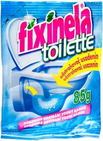 Fixinela Toilette – pulbere pentru îndepărtarea calcarului din vasul de toaletă, 85 g