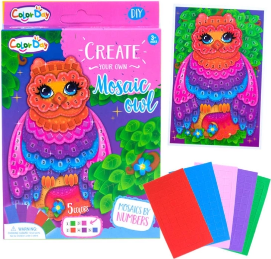 Mozaic creativ din spumă – set autoadeziv de artă – Mozaic