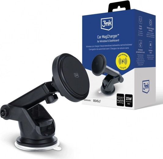 Suport auto cu încărcare wireless 3mk Car MagCharger