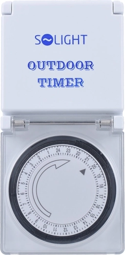 Temporizator mecanic de exterior Solight, 24 de ore