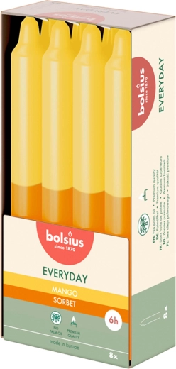 Lumânare conică parfumată cu aromă de mango, 180 × 21 mm - 1 bucată