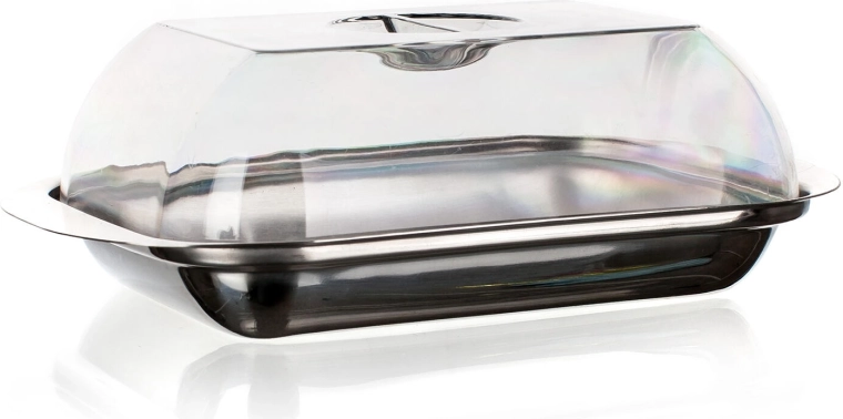 Untieră CULINARIA din inox cu capac transparent 17,8 × 11 × 5,5 cm