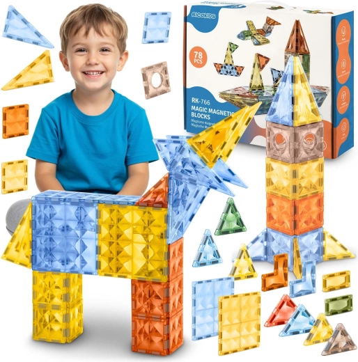 Set de construcție magnetic Ricokids XL 70+ piese