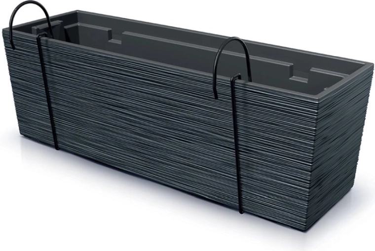 Jardiniere din plastic FURU CASE 58 cm – antracit