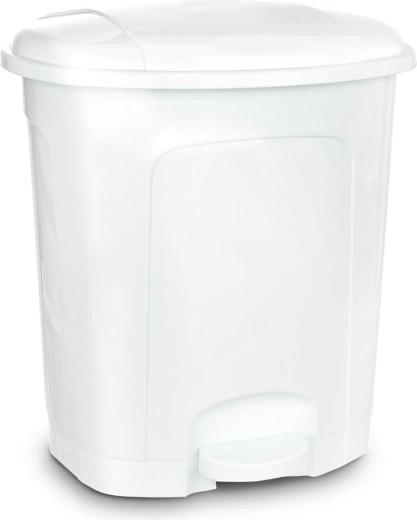 Coș de gunoi cu pedală 30 l, alb