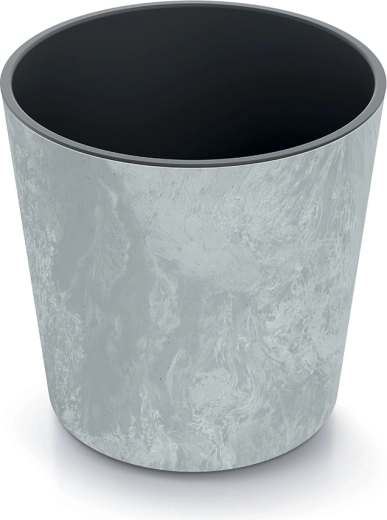 Ghiveci Urbi Round Effect cu inserție 25 cm beton
