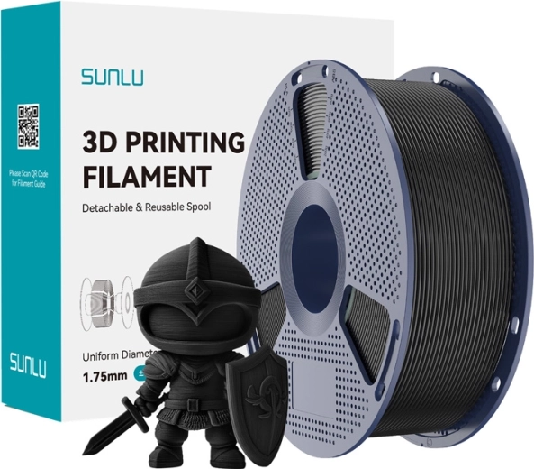 Filament SUNLU PLA+ 1,75 mm – negru
