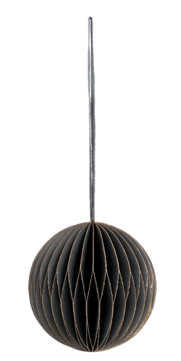 Ornamente de Crăciun din hârtie gri 7 cm, set 4 buc