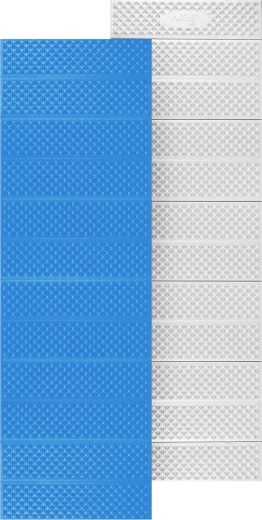 Saltea de camping pliabilă din spumă cu strat reflectorizant albastră