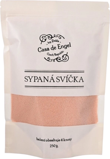 Ceară granulată roz pentru lumânări cu 4 fitiluri (250 g)