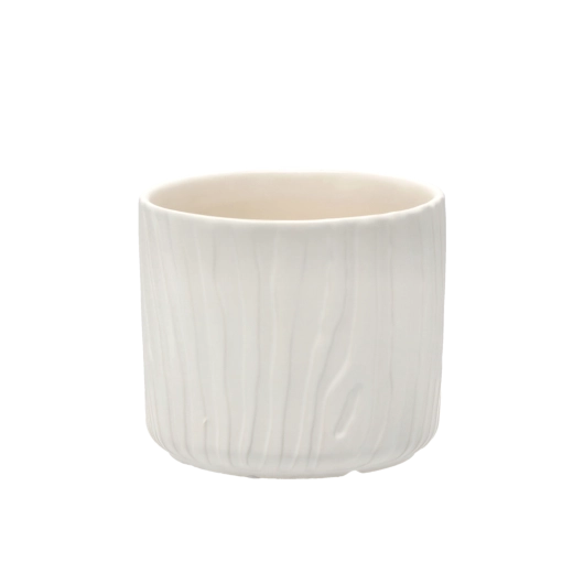 Ghiveci decorativ ceramic alb mat 15 × 15 × 13 cm