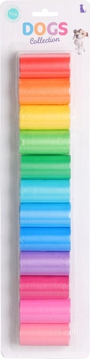 Pungi pentru excrementele câinilor DOGS, PE, mix de culori, 240 buc.
