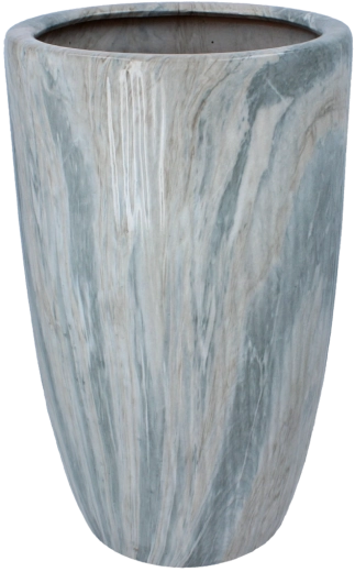 Ghiveci ceramic cu efect de marmură 24 × 24 × 40 cm