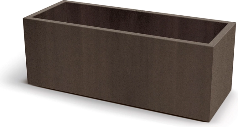 Ghiveci CUBLA CASE 98 cm în decor de oțel corten