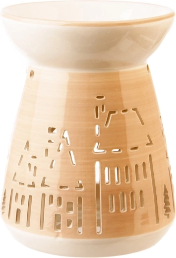 Lampă aromatică ceramică Căsuțe bej