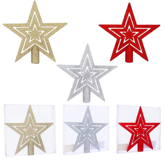 Vârf stea pentru bradul de Crăciun 20 cm