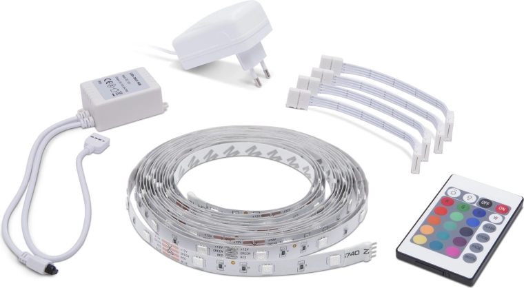 Bandă LED RGB de 5 m cu telecomandă