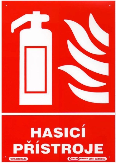 Tabelă Stingător A4 plastic