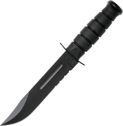 Cuțit tactic de luptă KA-BAR Full Size Black 18 cm cu teacă din piele