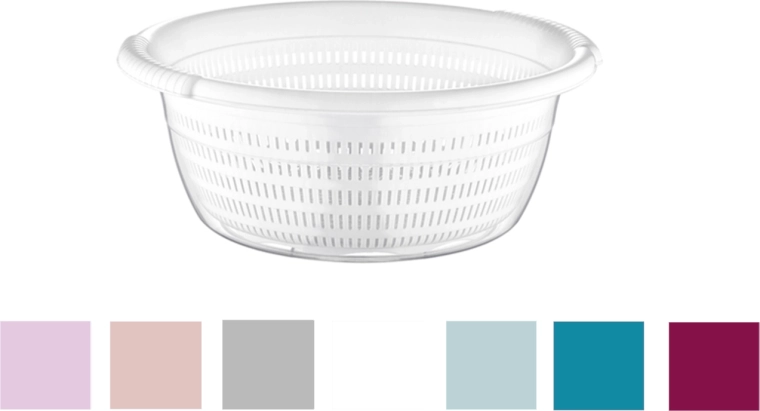 Bol cu scurgător integrat 6 l transparent Emerald