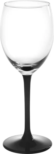 Pahar pentru vin alb 250 ml cu picior negru