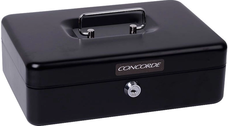 Casetă de bani metalică CONCORDE neagră