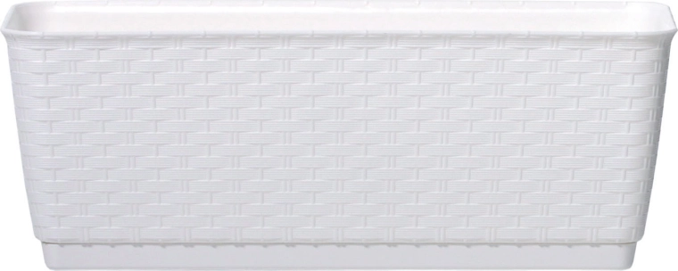 Jardinieră cu farfurie Ratolla P 30 cm albă