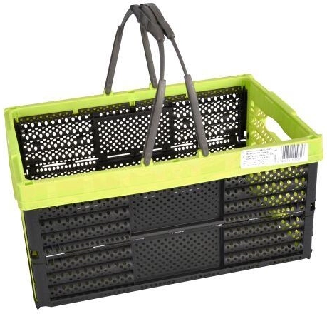 Coș de cumpărături pliabil cu 2 mânere, 16 l, 40 × 27 × 20 cm - mix de culori