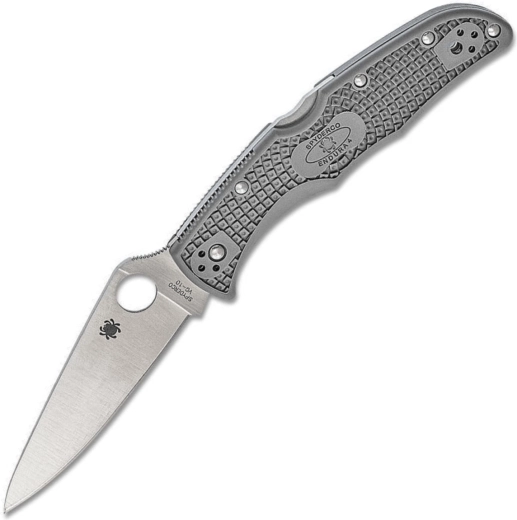 Spyderco Endura 4 Flat Ground cuțit de buzunar 9,5 cm, satin, gri, FRN