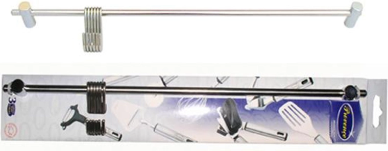 Bară suspendată din inox cu 6 cârlige 40 cm