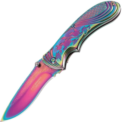 Briceag pliabil Herbertz Rainbow 8 cm, multicolor