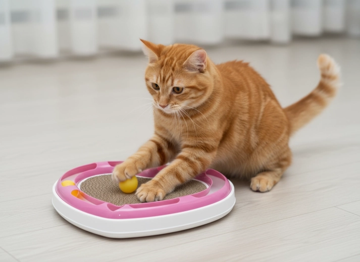 Șină interactivă cu mingi