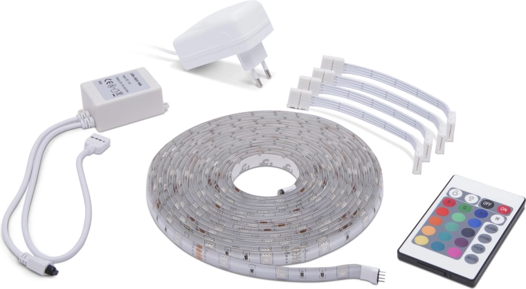 Bandă LED RGB cu telecomandă, 5 m