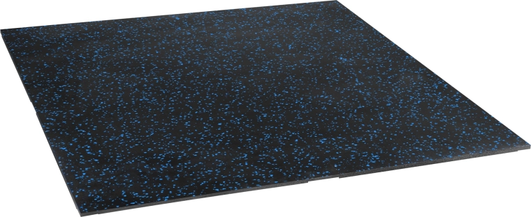Pardoseală fitness din cauciuc POS15 negru‑albastru – a 2‑a calitate