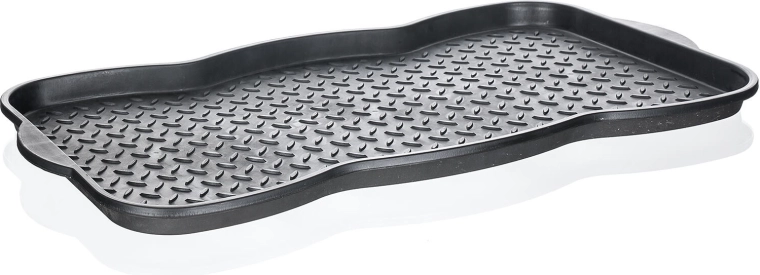 Tavă de scurgere pentru încălțăminte 75 × 38 cm plastic negru modelat BRILANZ
