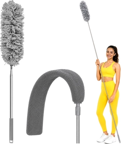 Pămătuf telescopic Zortiva 4în1 cu capete interschimbabile 250 cm