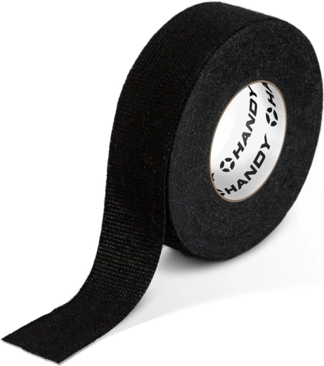 Bandă textilă autoadezivă pentru fascicule de cabluri, 15 m × 19 mm, neagră