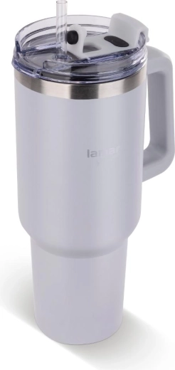 Cană termoizolantă Lamart Huge crem, 1,2 l