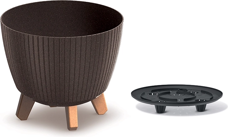Ghiveci Lamia Eco Wood 23,2 cm cafea