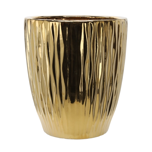 Ghiveci ceramic pentru jardiniere 45 × 45 × 51,5 cm, luciu auriu