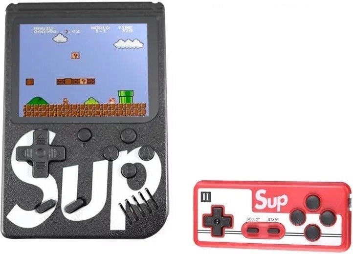 Mini consolă portabilă SUP 400 jocuri - neagră (pentru doi jucători)