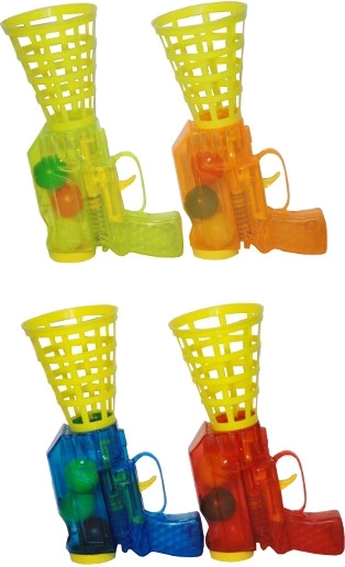 Joc de tragere cu mingi – pistol cu coș pentru prins