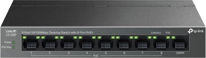 Switch de rețea TP-Link cu 8 porturi PoE+