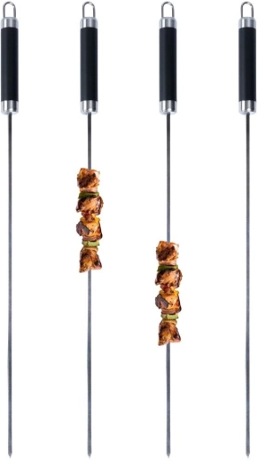 Frigărui din oțel pentru BBQ 47 cm, 4 buc.