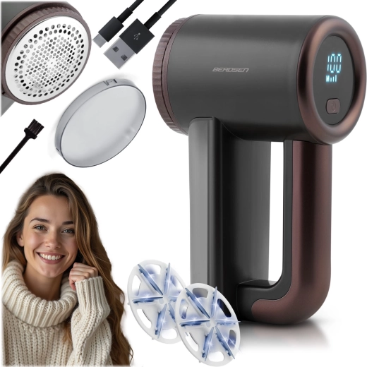 Aparat electric de îndepărtat scamele cu ecran LCD BERDSEN